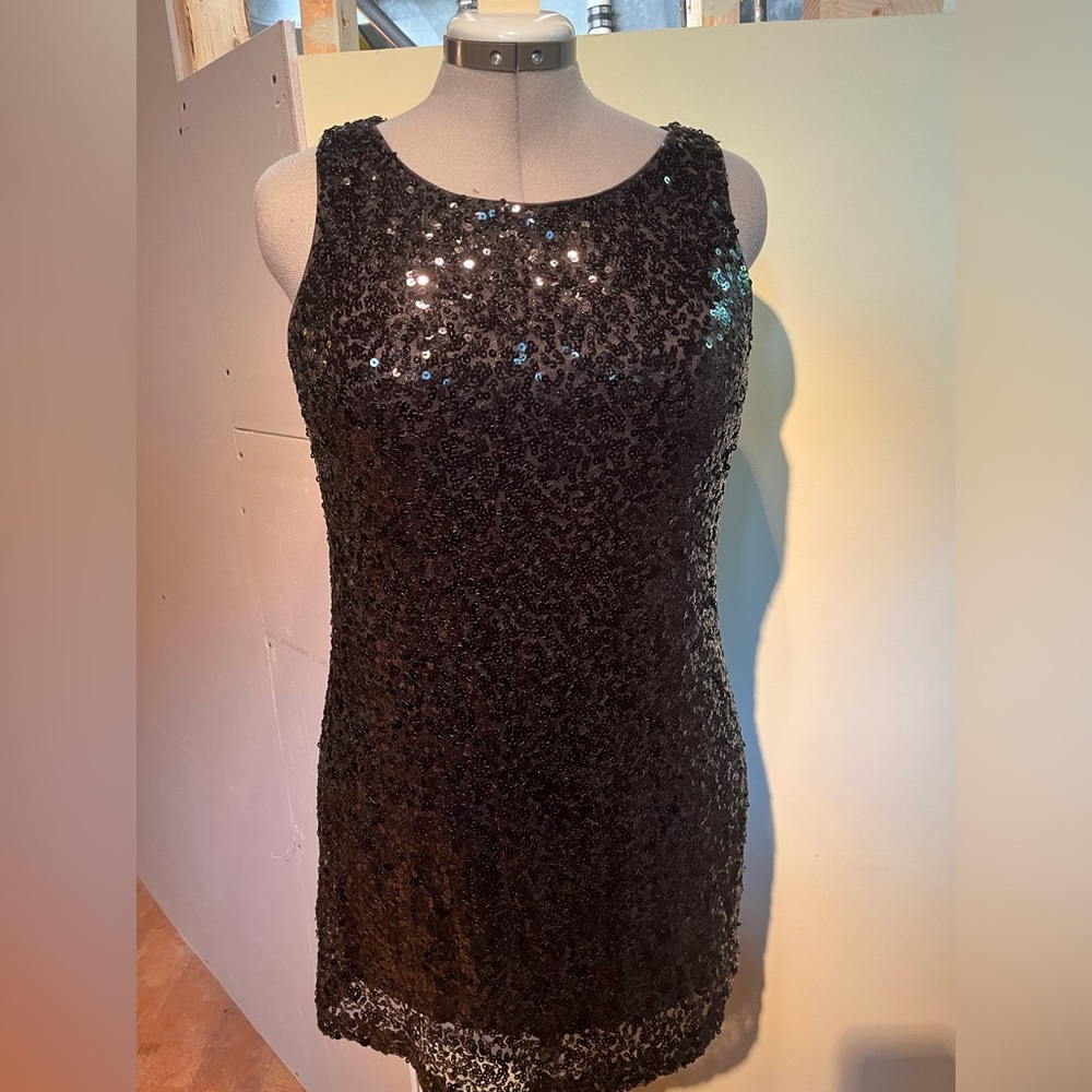 H&M Large black sequin dress